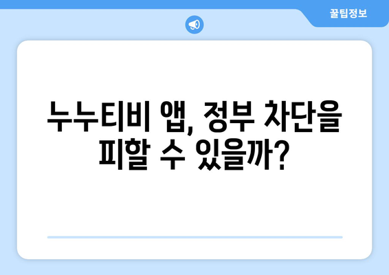 누누티비 전용 앱: 정부 차단 피하기 가능할까?