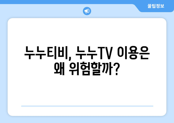 누누티비와 누누TV의 현황 및 불법성