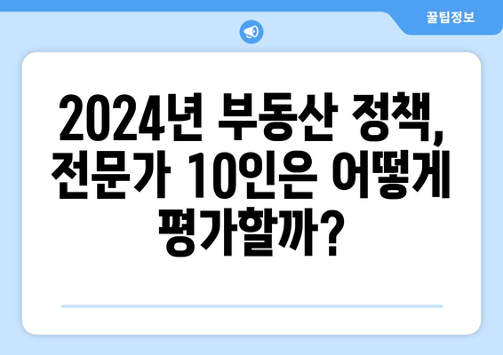 2024년 부동산 정책 평가: 전문가 10인의 의견 분석