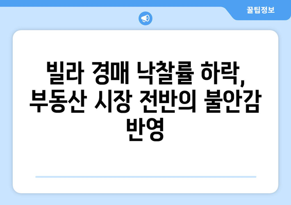 빌라 경매 낙찰률 하락의 의미: 부동산 시장 동향 심층 분석