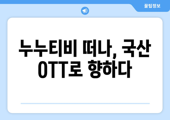 누누티비 종료 후 국산 OTT 이용자 급증