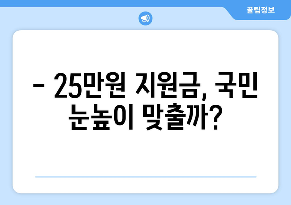 25만원 지원금 갈등: 당정 격돌