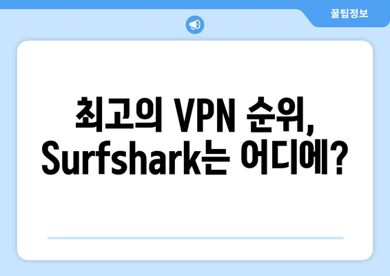 Surfshark와 안전한 VPN 순위 및 기능 알아보기