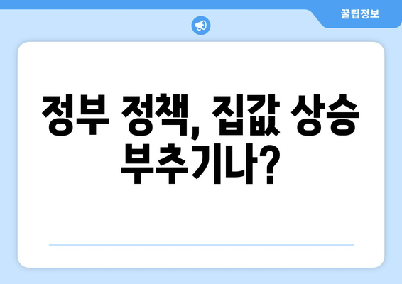 정부 부동산 정책의 역효과 분석: 집값 상승 현상의 해석