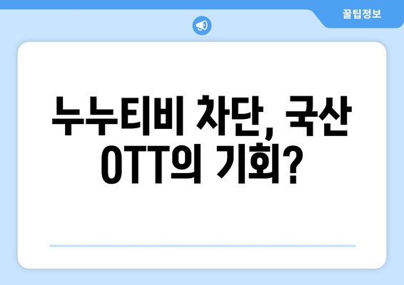 누누티비 차단으로 국산 OTT 이용자 급증