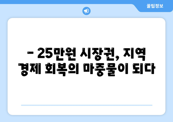 25만원 시장권 지원금으로 경제 활성화 추진