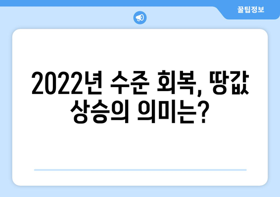 2022년 수준 회복한 땅값: 상반기 0.99% 상승의 의미