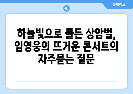 하늘빛으로 물든 상암벌, 임영웅의 뜨거운 콘서트