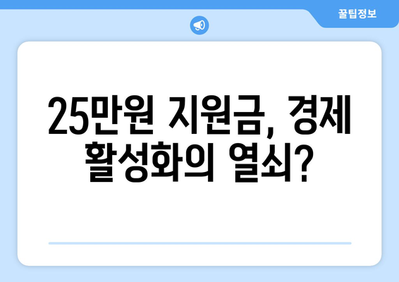 25만원 지원금: 사회적 불의를 해결하는 혁신적인 접근 방식인가 복지 국가의 기본 원칙 약화인가?