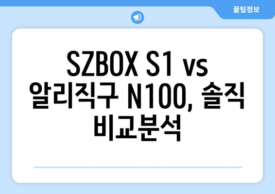 SZBOX S1 구입기와 알리직구 N100 리뷰