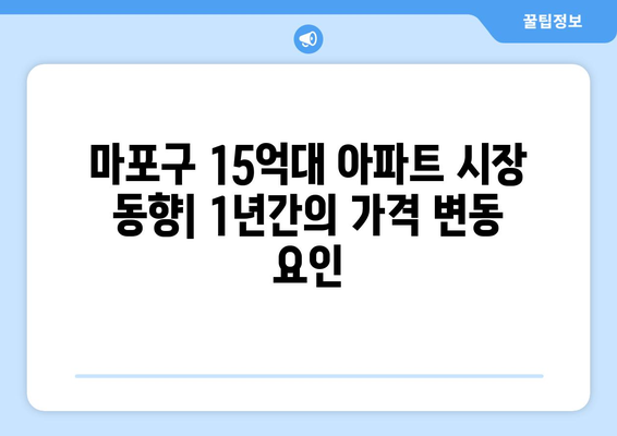 마포구 15억대 아파트 시장 동향: 1년간의 가격 변동 요인