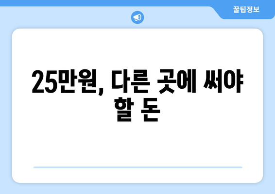 전국민 25만원 민생 지원금 신청? 굳이 받지 않고 싶다