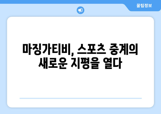 마징가티비: 스포츠 중계의 혁명