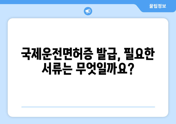 국제운전면허증 발급 방법, 발급 소요 시간과 유효기간 안내