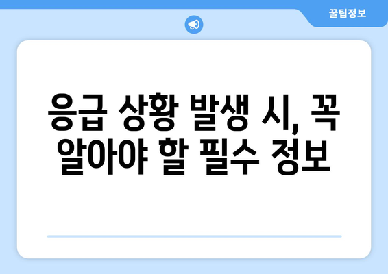 응급 상황에서 병원 찾기, 최신 뺑뺑이 방지법 정보 제공