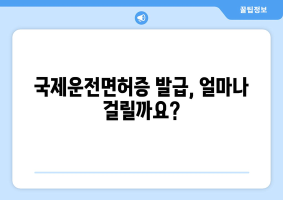 국제운전면허증 온라인 발급, 준비물과 시간 안내