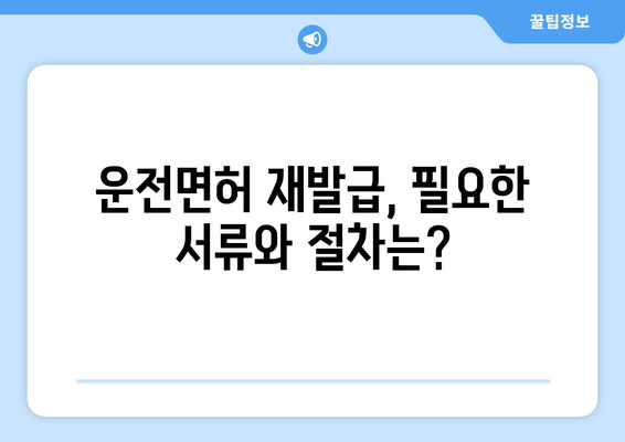 운전면허 재발급, 온라인으로 빠르게 신청하는 법