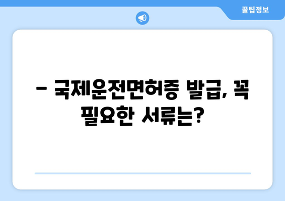 국제운전면허증 발급 소요 시간과 신청 절차, 최신 가이드