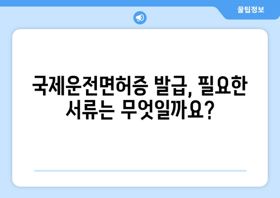 국제운전면허증 발급 유효기간 연장 및 발급 방법