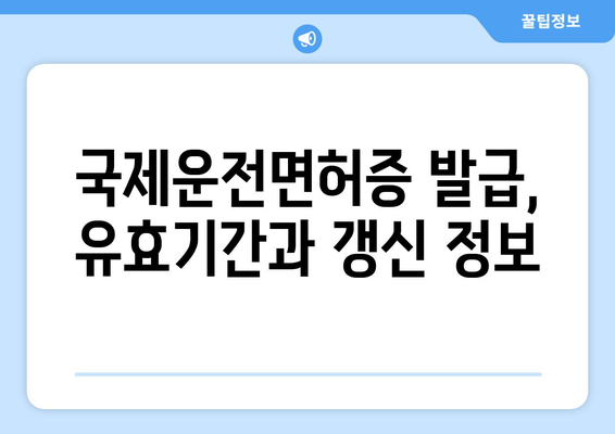 국제운전면허증 발급 시 필수 서류 및 발급 시간