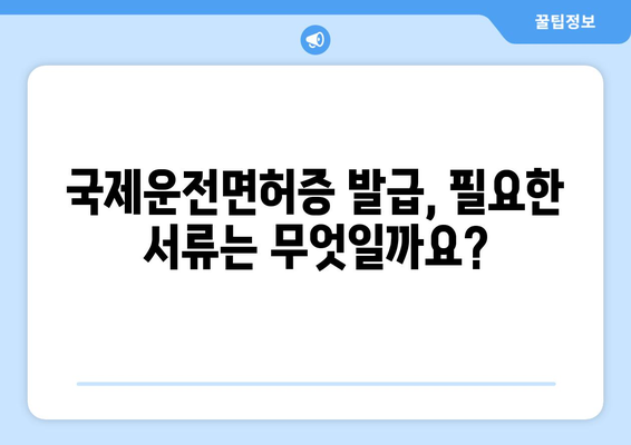 국제운전면허증 유효기간 확인 및 발급 방법 안내