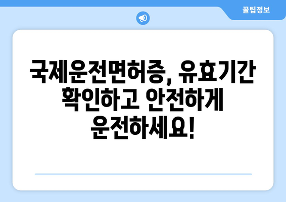 국제운전면허증 발급 유효기간 확인 및 발급 방법 안내