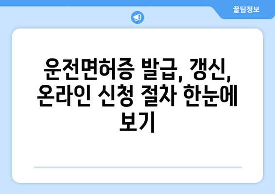 운전면허증 발급 및 갱신, 온라인 신청 가이드