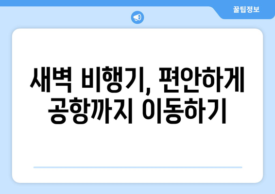 공항버스 첫차 시간 체크: 이른 아침 공항 출발 준비