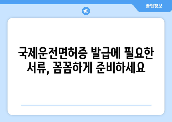 국제운전면허증 발급 방법과 준비물, 최신 정보