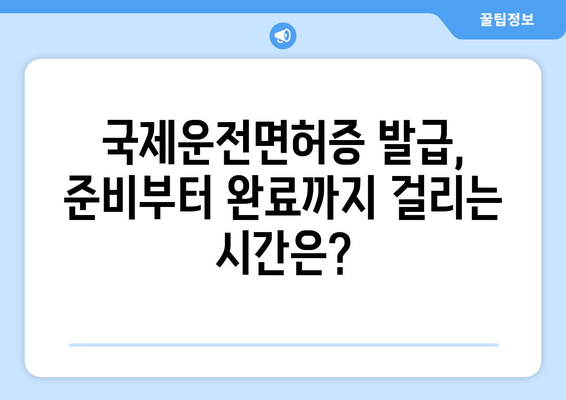 국제운전면허증 온라인 발급, 절차와 소요 시간