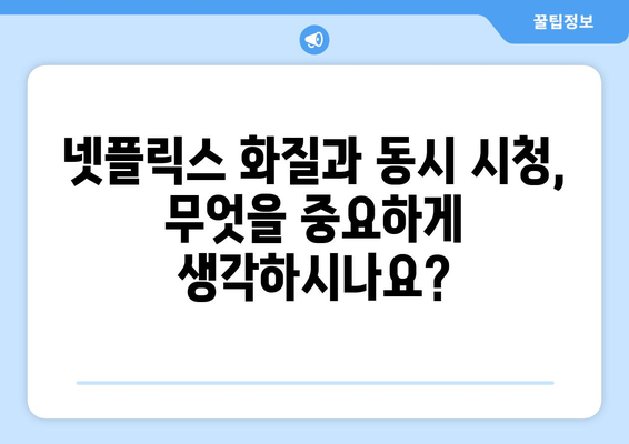 넷플릭스 요금제 선택 가이드: 플랜별 장단점 비교