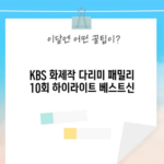 KBS 화제작 다리미 패밀리 10회 하이라이트 베스트신