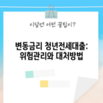 변동금리 청년전세대출: 위험관리와 대처방법