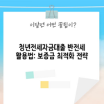 청년전세자금대출 반전세 활용법: 보증금 최적화 전략