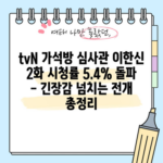 tvN 가석방 심사관 이한신 2화 시청률 5.4% 돌파 - 긴장감 넘치는 전개 총정리