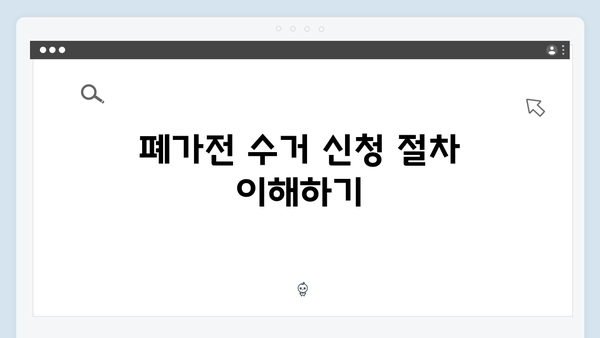 폐가전 무상수거 서비스 신청 체크리스트