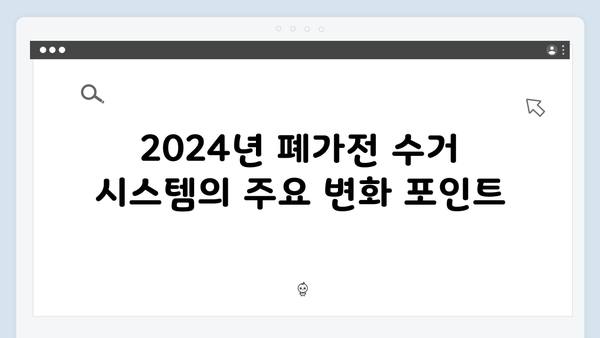 2024년 변화된 폐가전 수거 시스템 완벽 분석