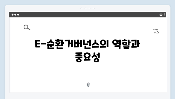 환경을 위한 선택, E-순환거버넌스와 함께하는 가전 재활용