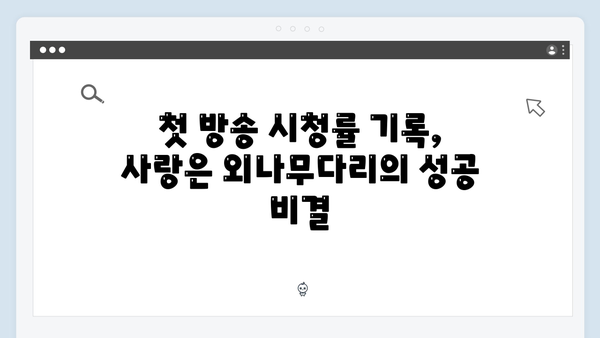 첫 방송부터 시청률 대박!, 드라마 사랑은 외나무다리 리뷰!