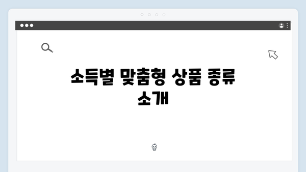 청년전세자금 저금리대출: 소득별 맞춤형 상품안내