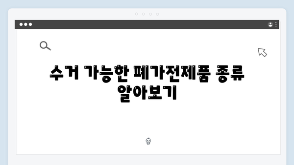 폐가전제품 무료수거 신청, 이렇게 하면 끝!