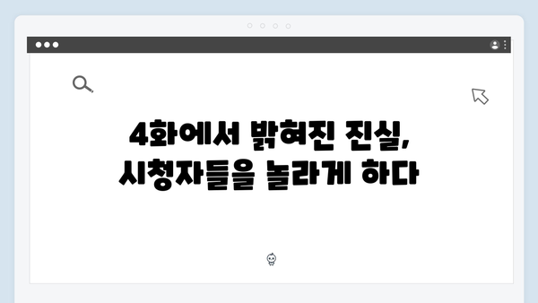 이토록 친밀한 배신자 4화 충격 반전: 윤지수의 비밀과 하빈의 숨겨진 진실13