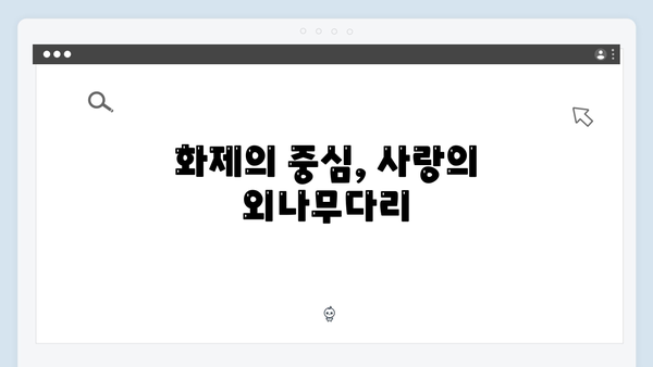 첫방송부터 화제작 등극 - 사랑은 외나무다리에서 1화