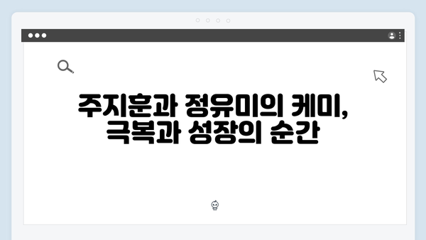 사랑은 외나무다리에서, 주지훈·정유미의 감정선 변화에 주목!