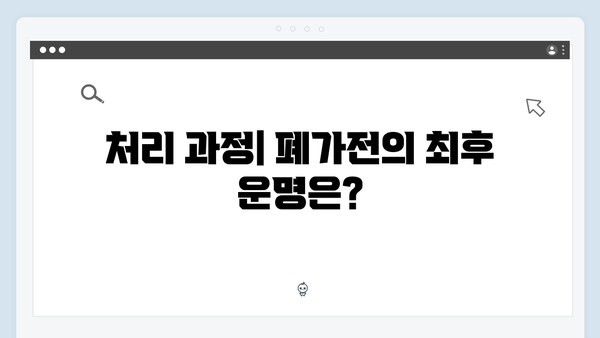 폐가전 무상수거 신청부터 처리까지 한눈에 보기