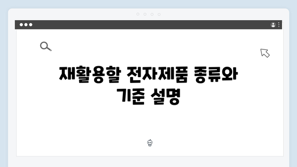 효율적인 전자제품 재활용을 위한 무상 방문서비스