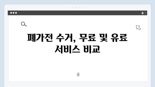 폐가전 수거예약 방법과 주의사항 총정리