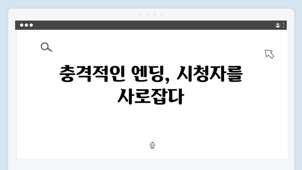 이토록 친밀한 배신자 6화 명장면: 자체 최고 시청률 기록한 충격적 엔딩4