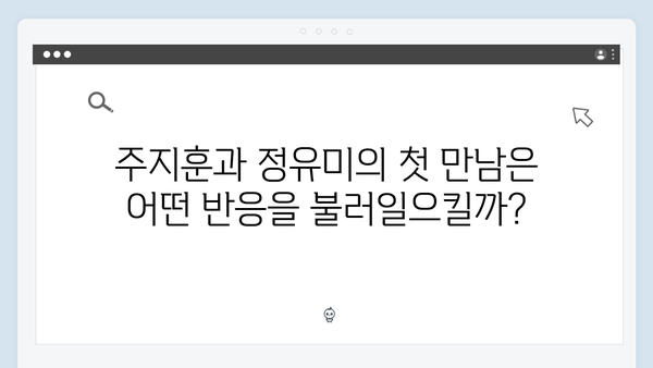 주지훈·정유미 케미 폭발! 사랑은 외나무다리에서 1화 리뷰