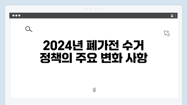 2024년 달라진 폐가전 수거 정책과 신청 방법